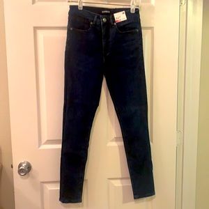 Express 6R dark wash high rise jeans new